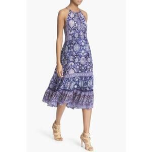 Rebecca Taylor 'Dreamweaver' Print Silk Size 12 Midi Dress